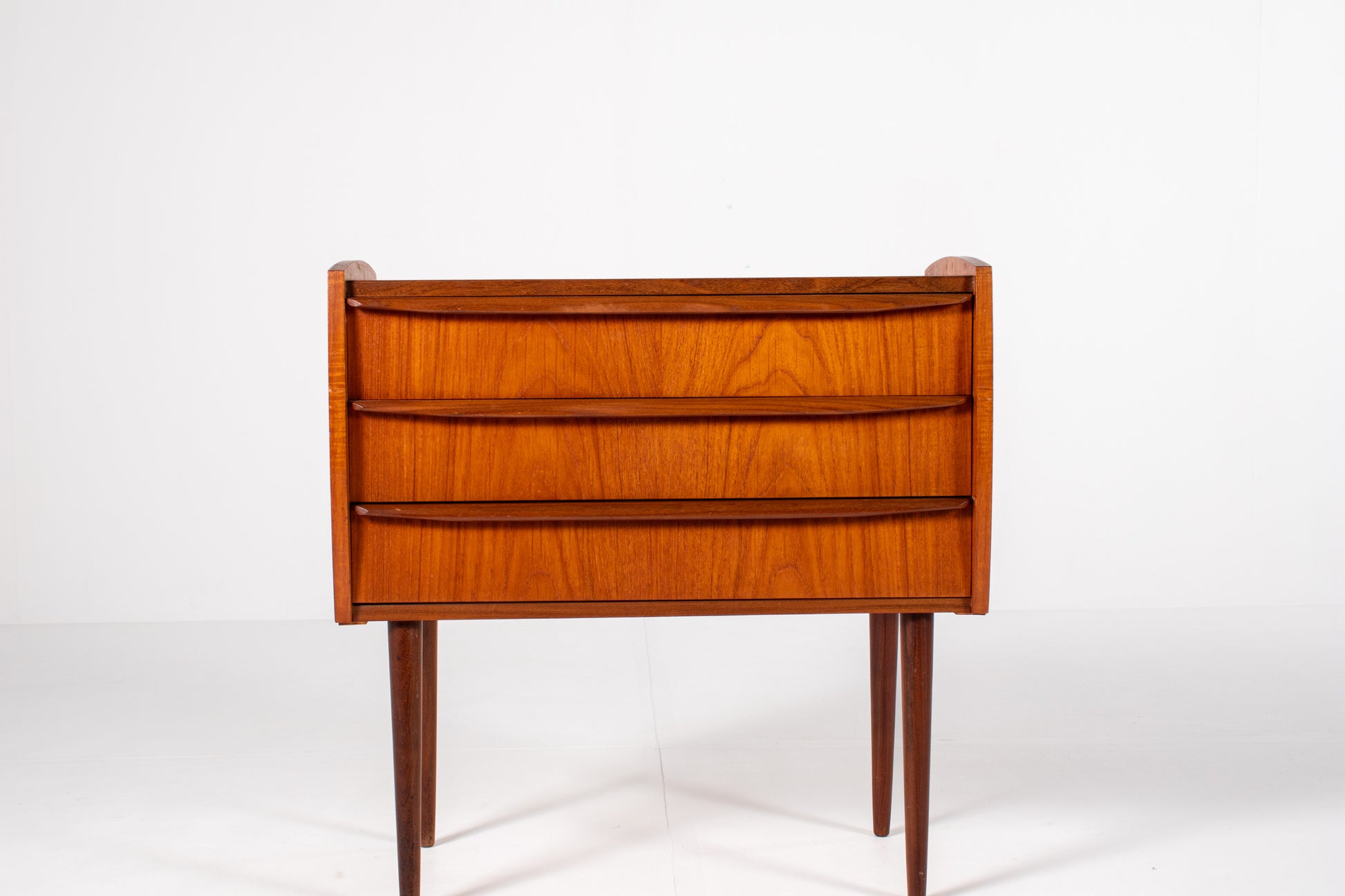 Vintage Danish teak dresser with three drawers