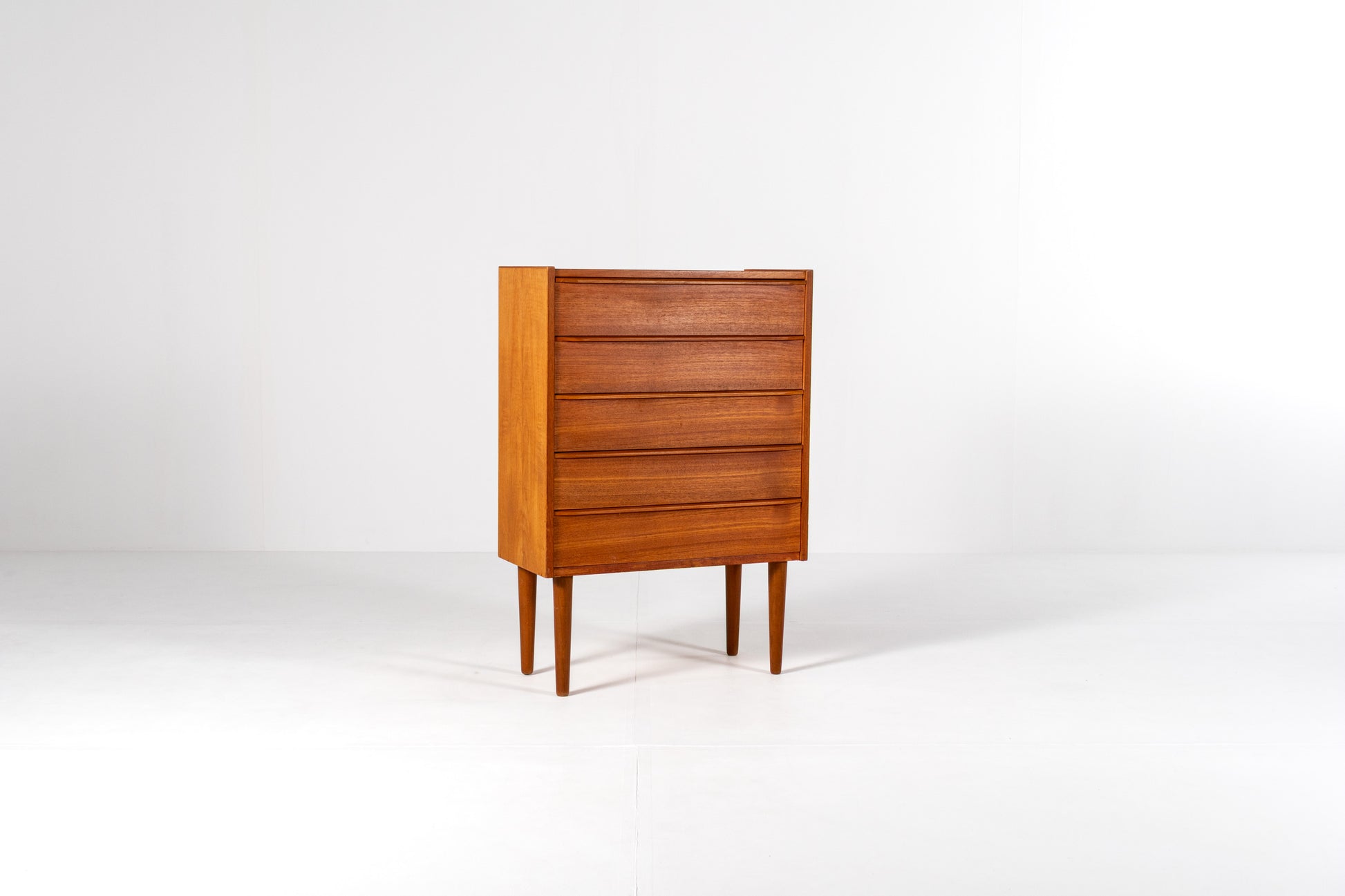 Danish teak chest of drawers mid century
