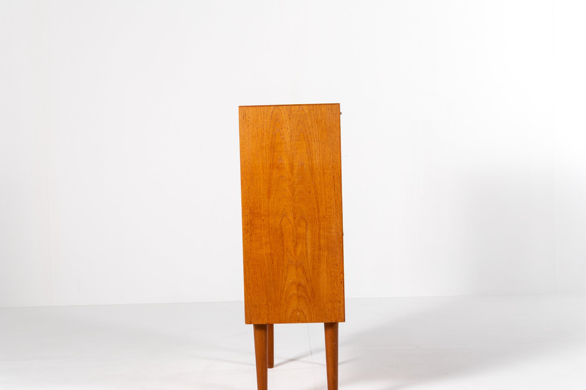 Vintage Danish storage cabinet side view