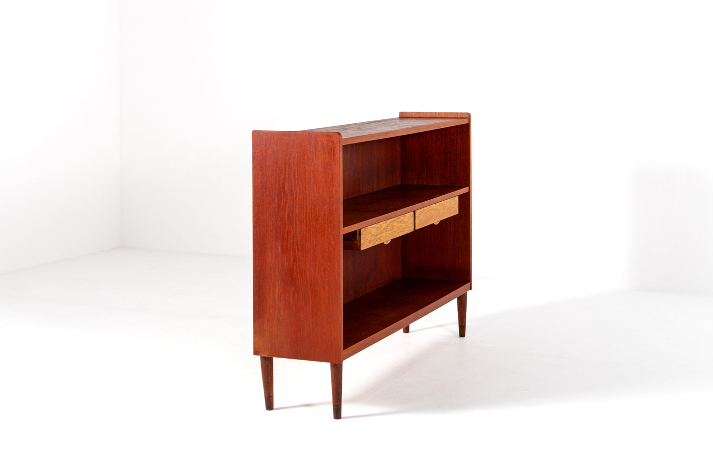 Scandinavian bookcase tapered legs