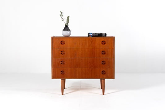 Danish teak chest of drawers 1970s front view