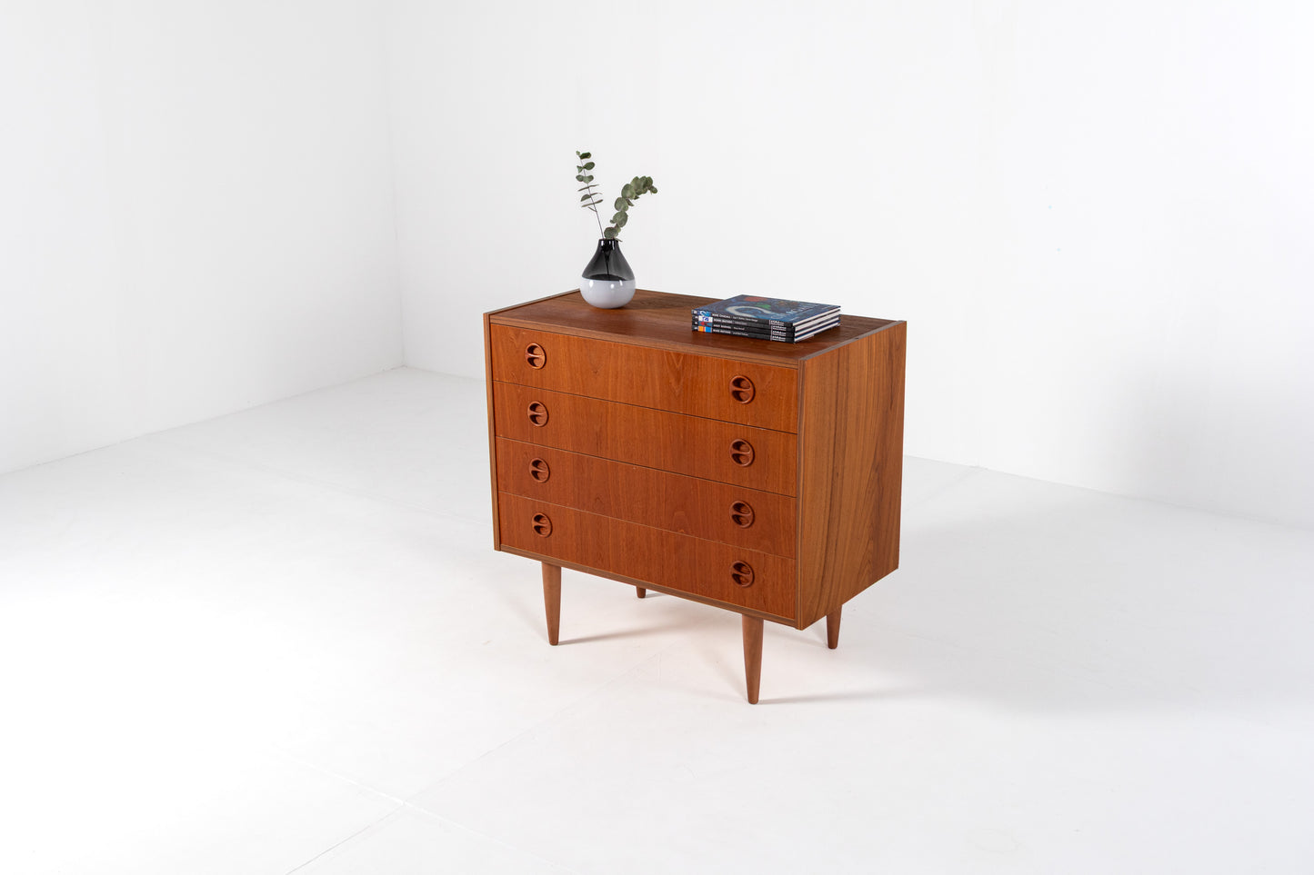 Danish teak chest of drawers 1970s front view