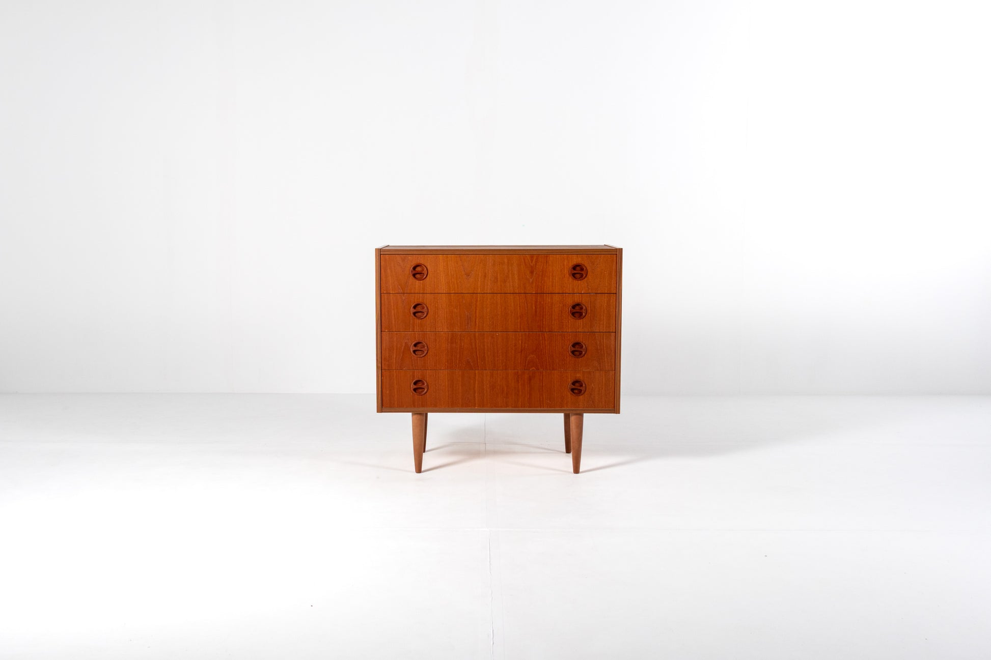 Danish teak chest of drawers 1970s front view