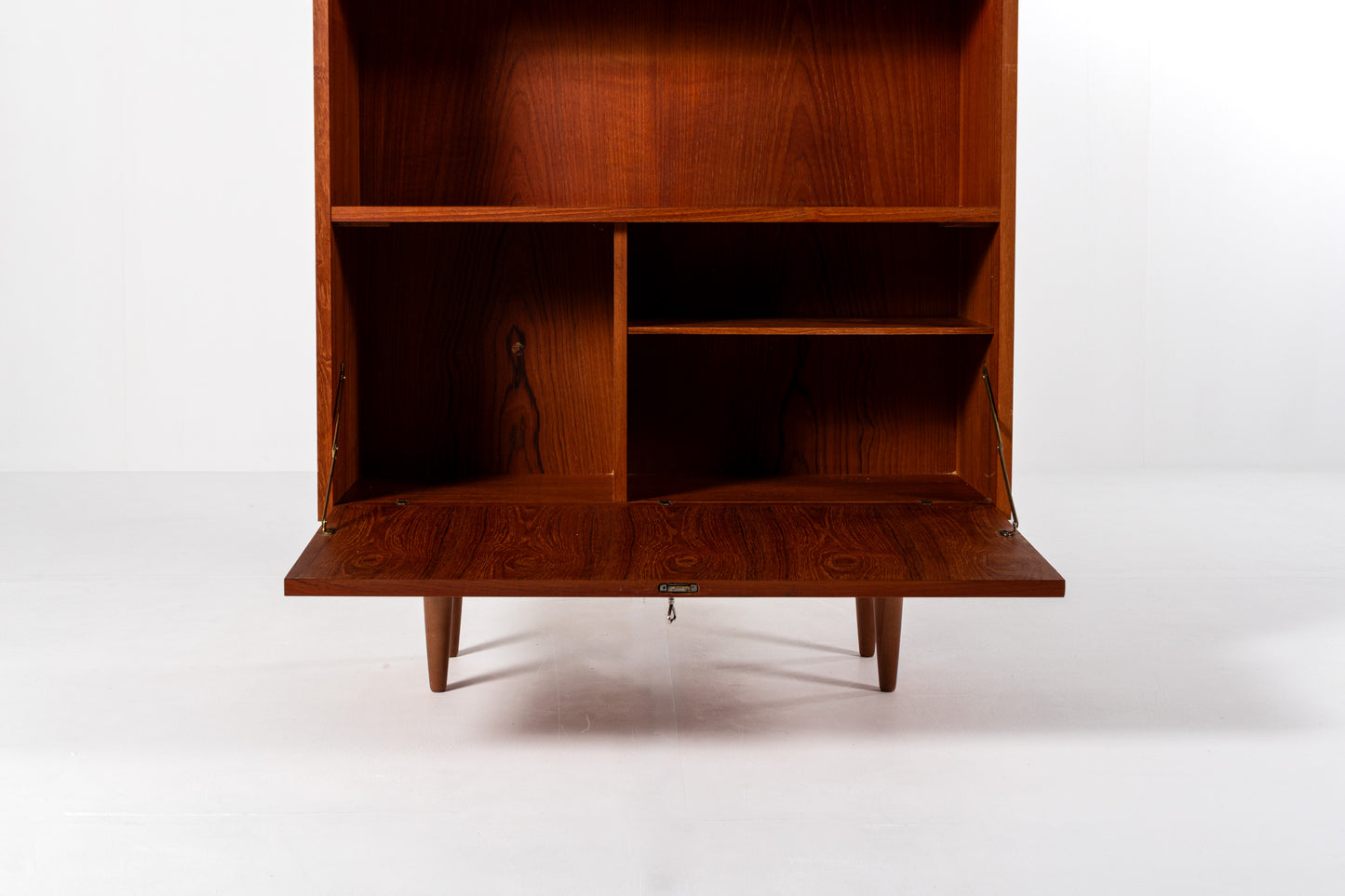 Scandinavian bookcase bar cabinet compartments