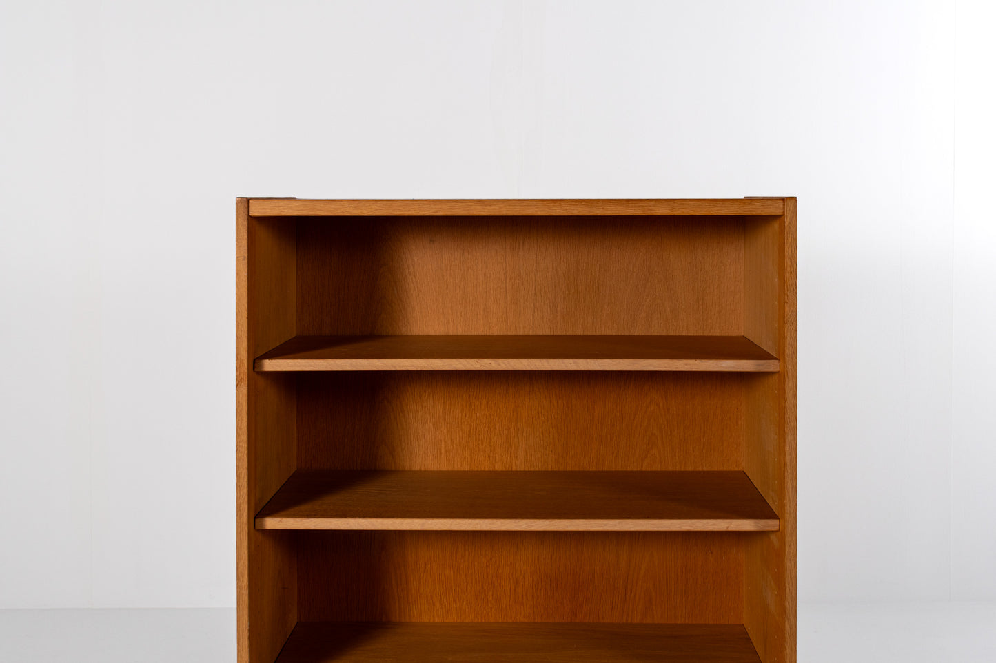 Open shelf cabinet interior detail