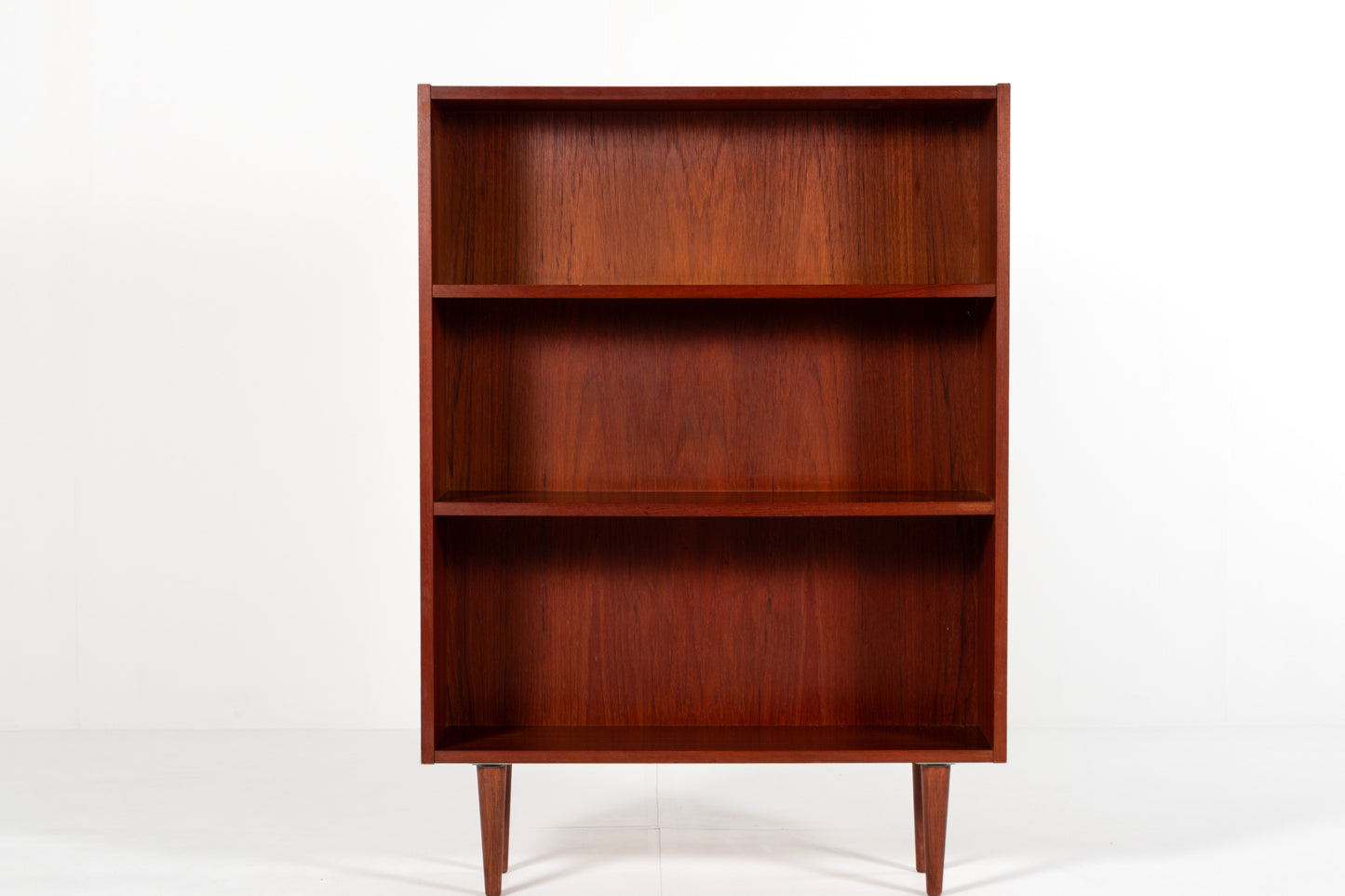 Teak wood grain detail bookcase