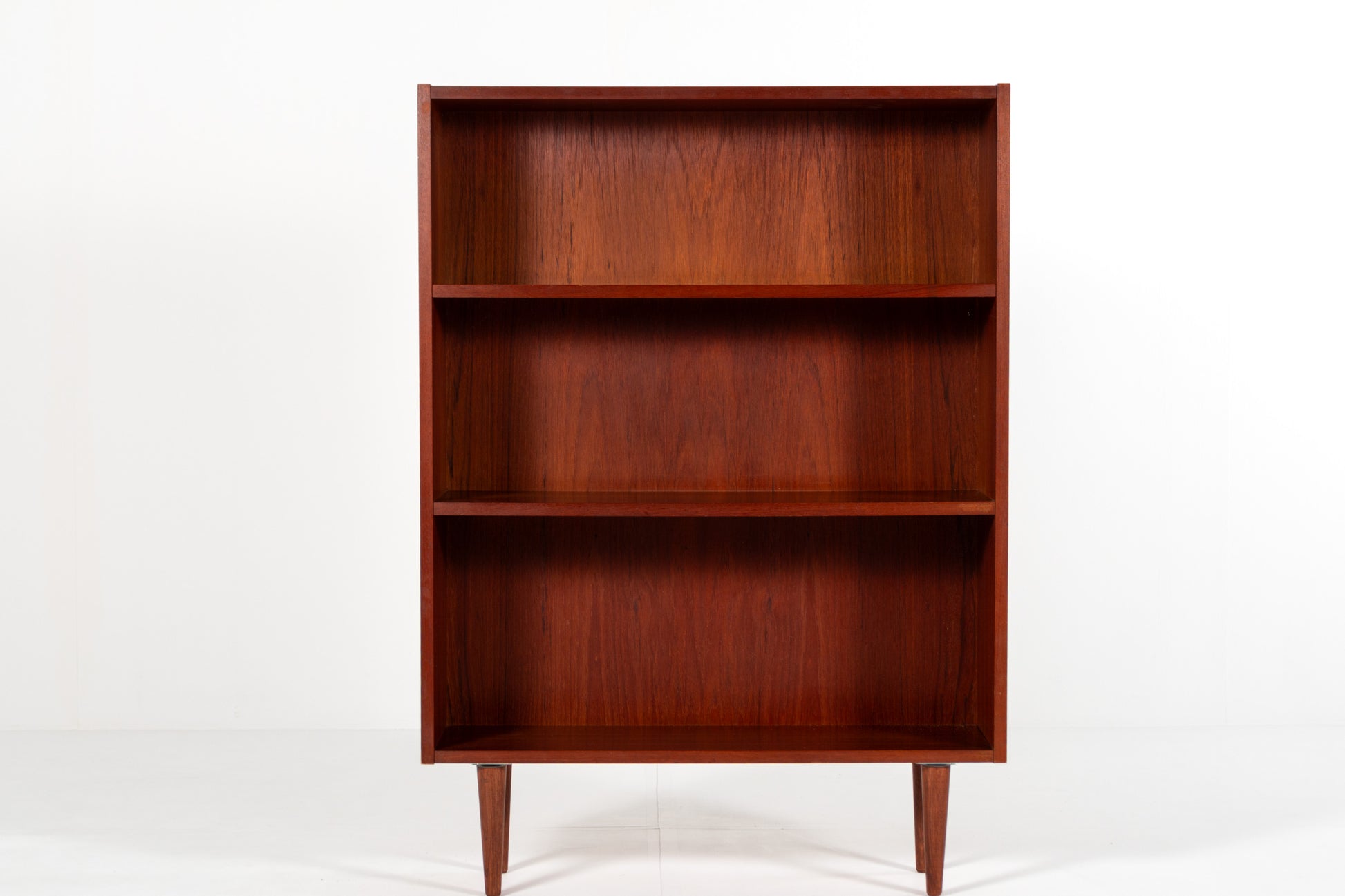 Teak wood grain detail bookcase