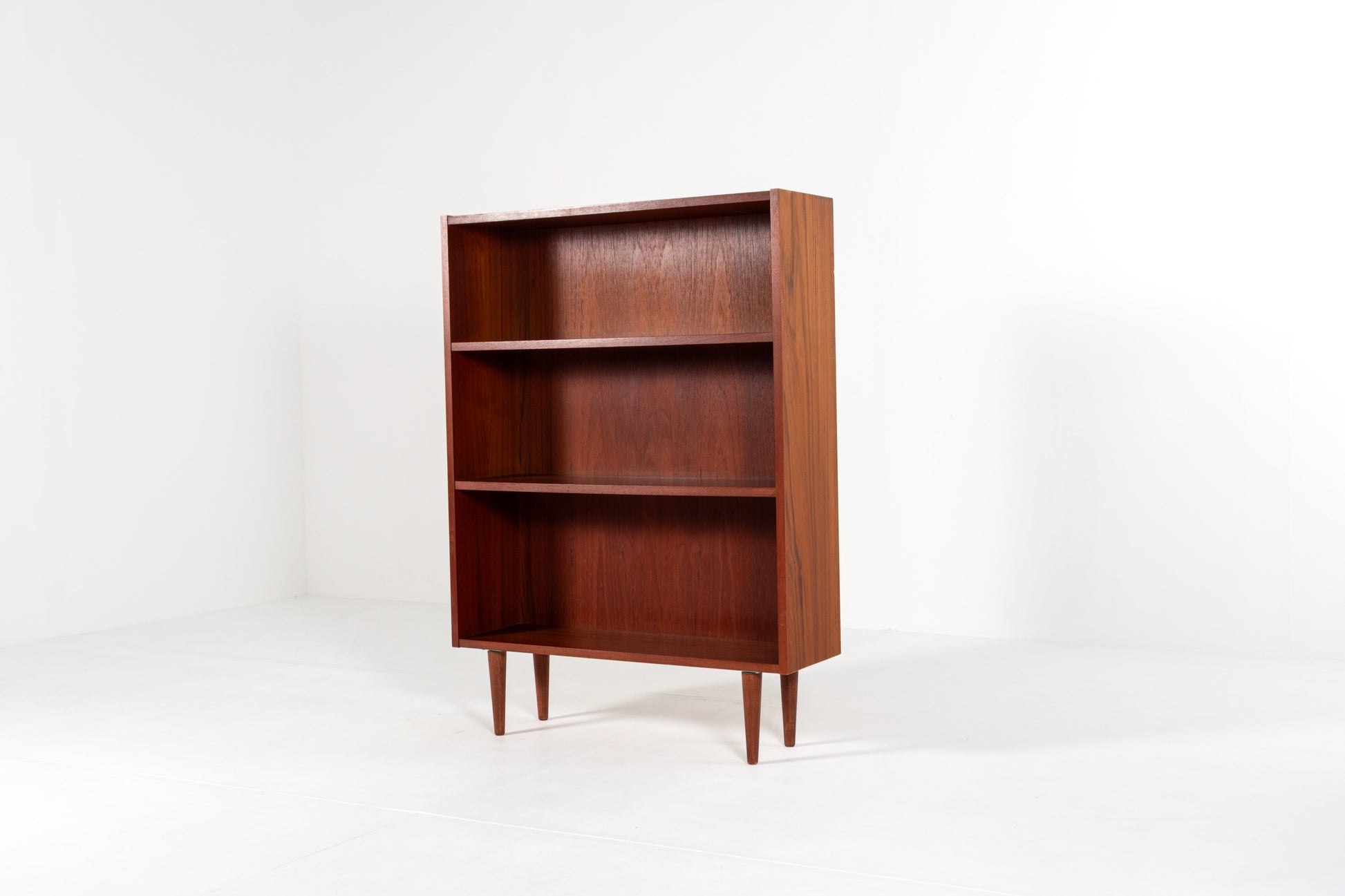 Vintage Danish bookcase side view
