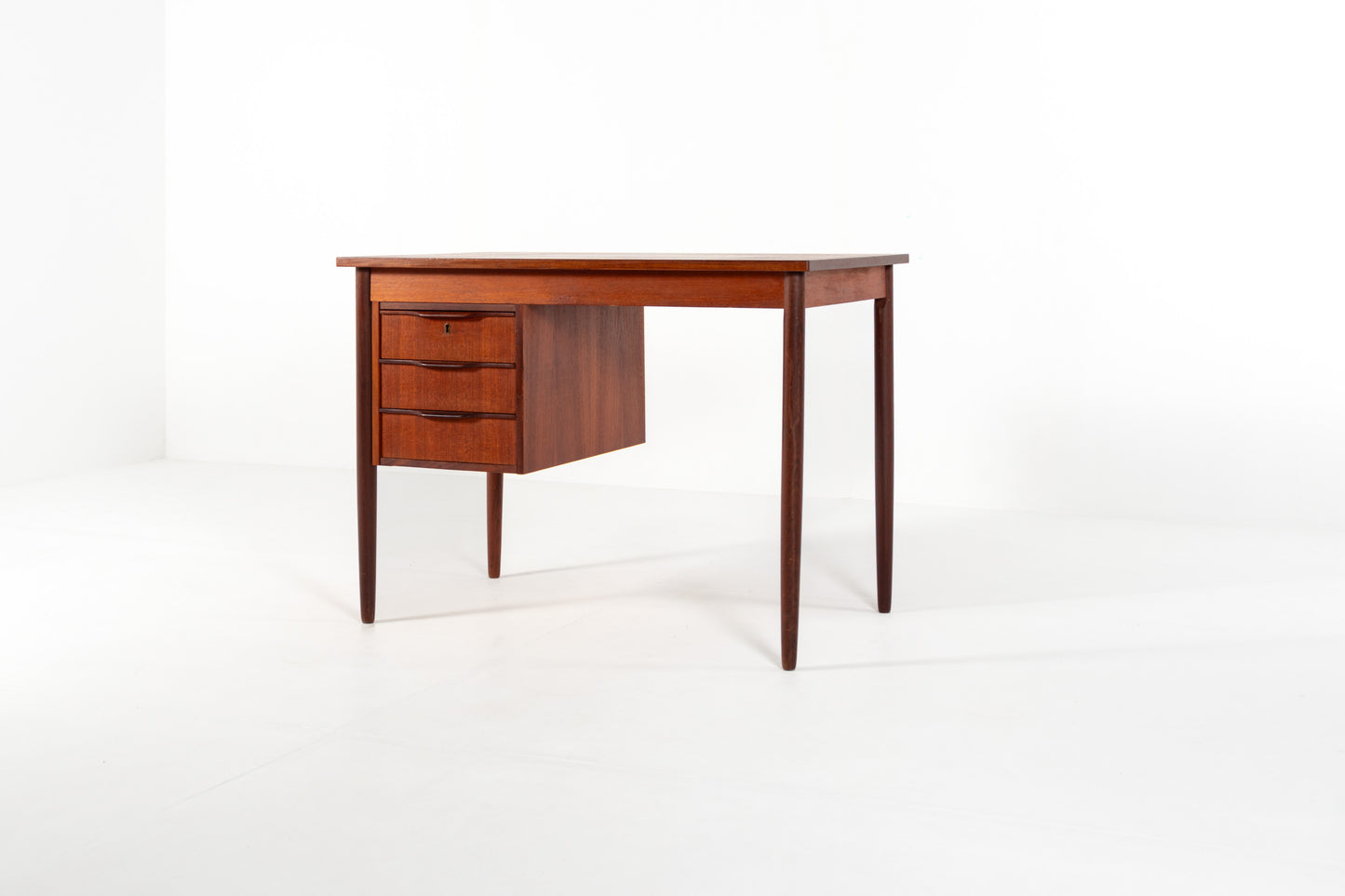 Mid century writing desk with drawers