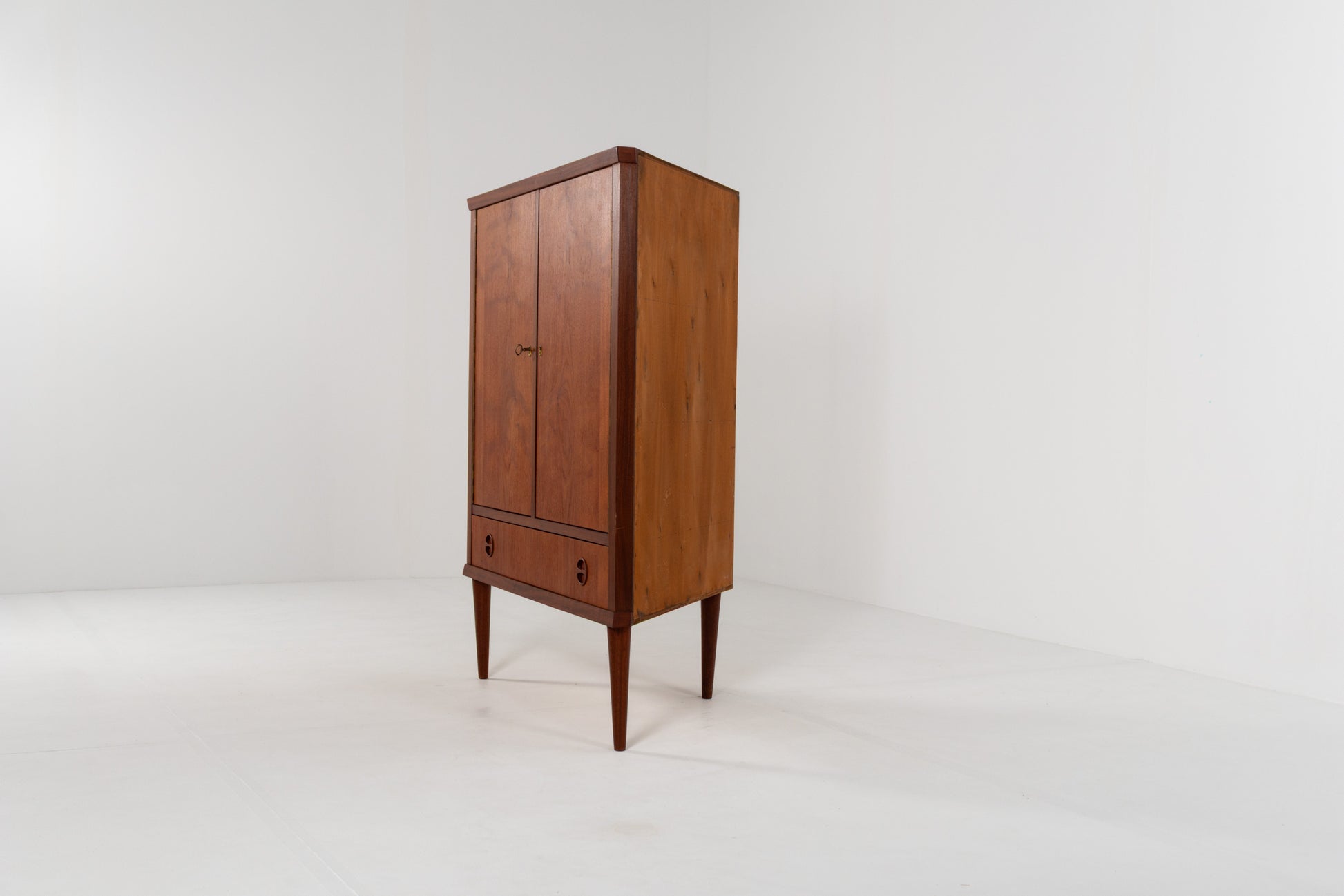 Danish corner cabinet side view