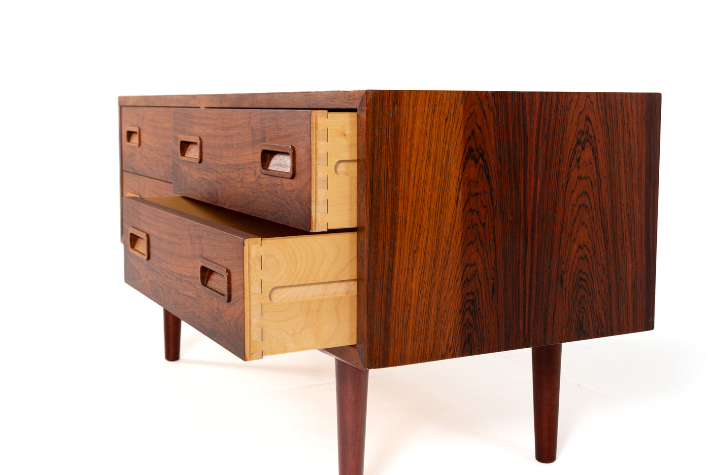 Vintage Danish rosewood cabinet side view