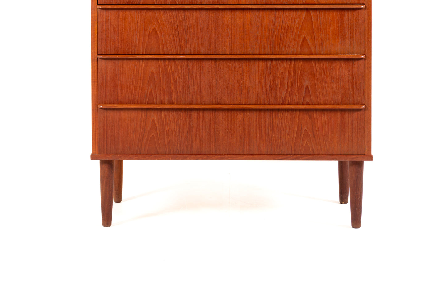 Vintage Danish Mid-Century teak chest with six drawers.