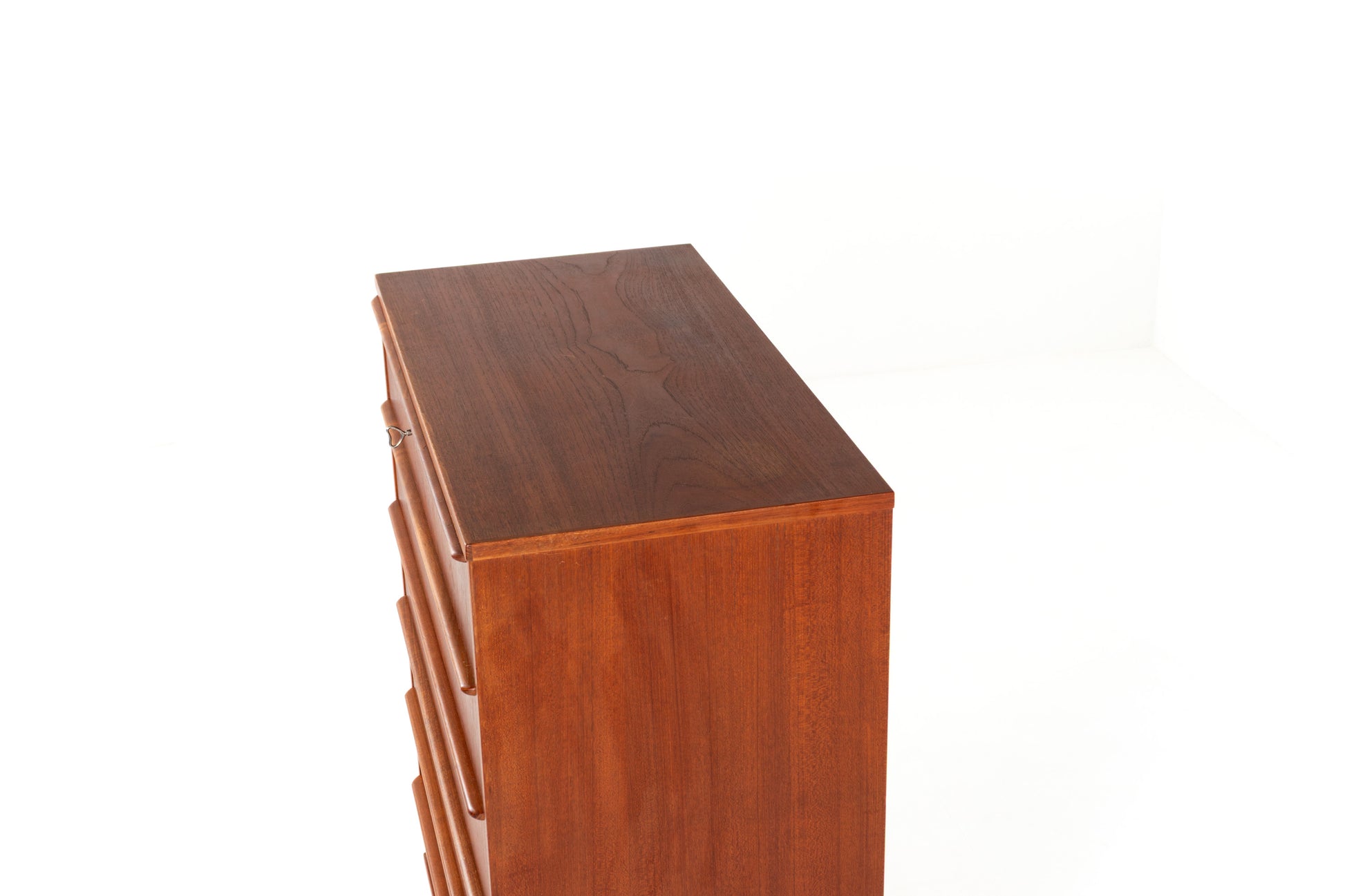 Vintage Danish Mid-Century teak chest with six drawers