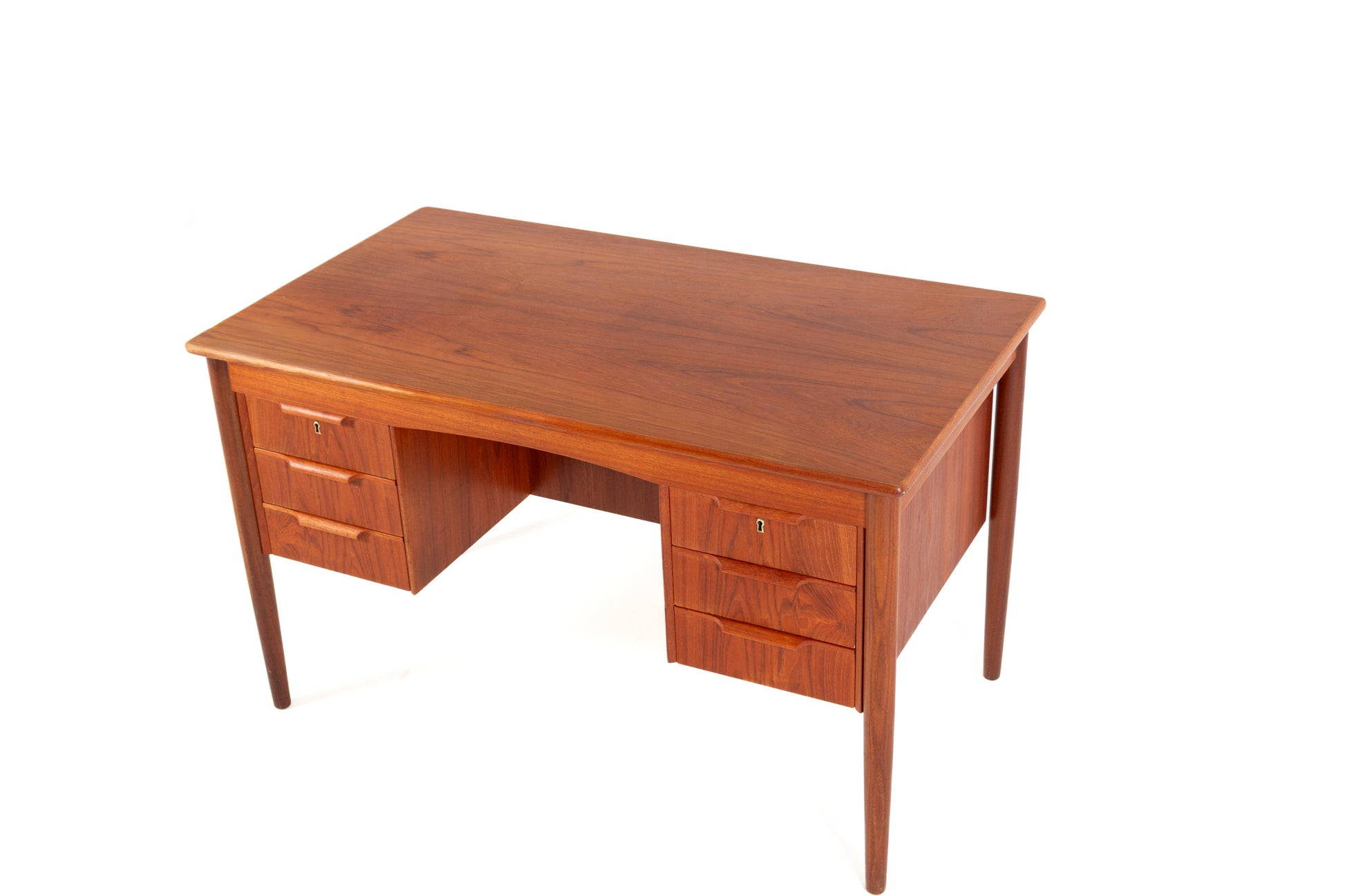 Danish Mid-Century freestanding teak writing desk from the 1960s