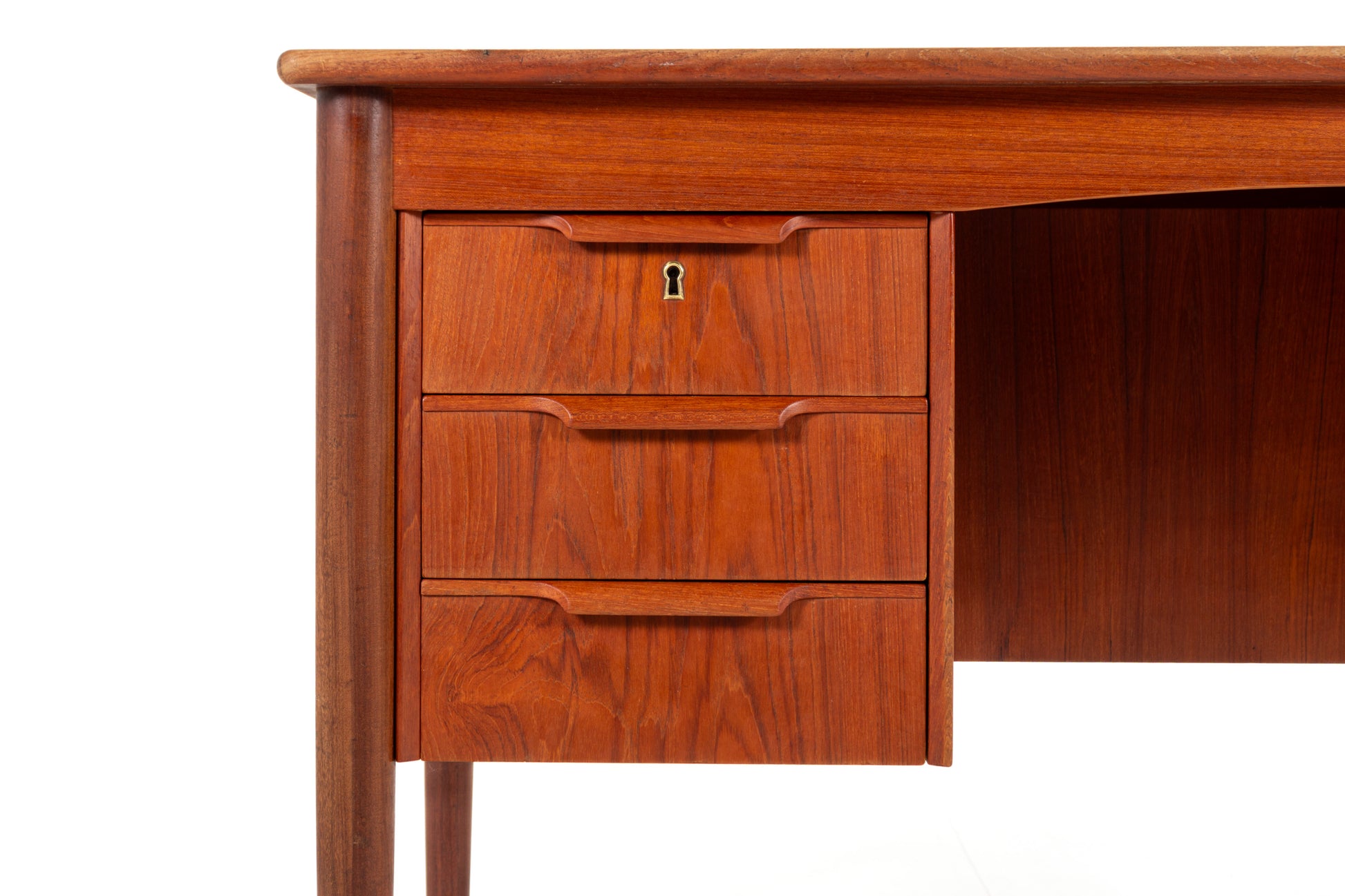 Danish Mid-Century freestanding teak writing desk from the 1960s