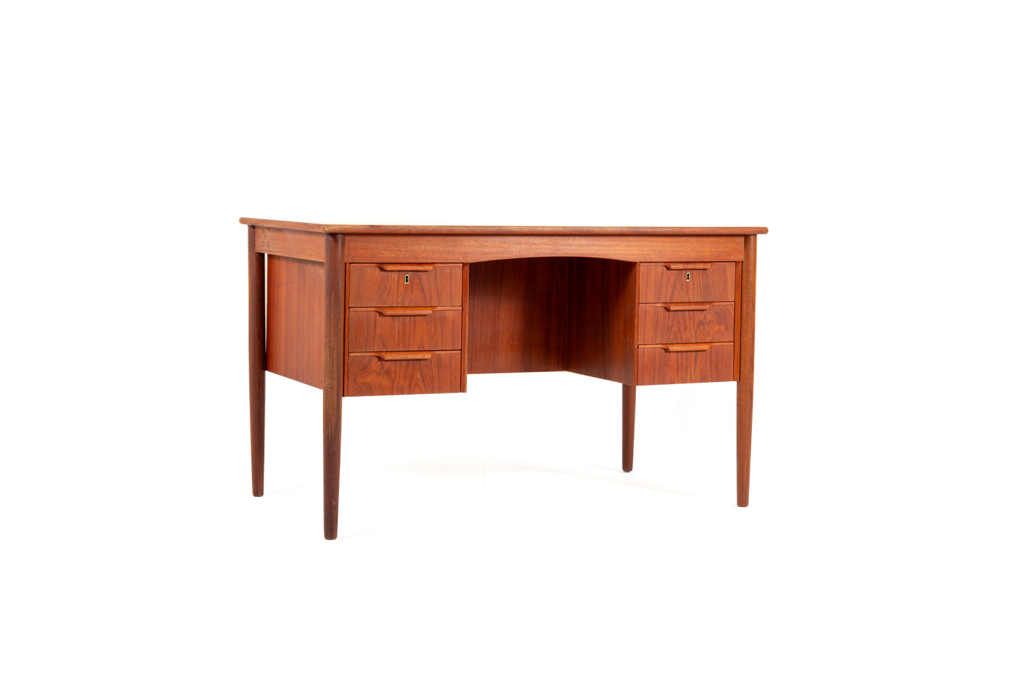 Danish Mid-Century freestanding teak writing desk from the 1960s