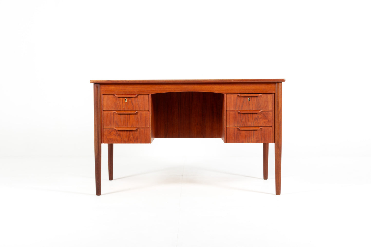 Danish Mid-Century freestanding teak writing desk from the 1960s