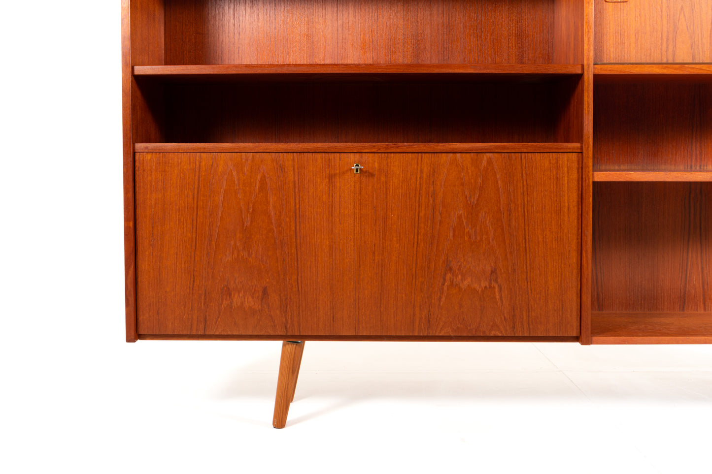 Danish Mid-Century teak bookcase with sliding doors from the 1960s