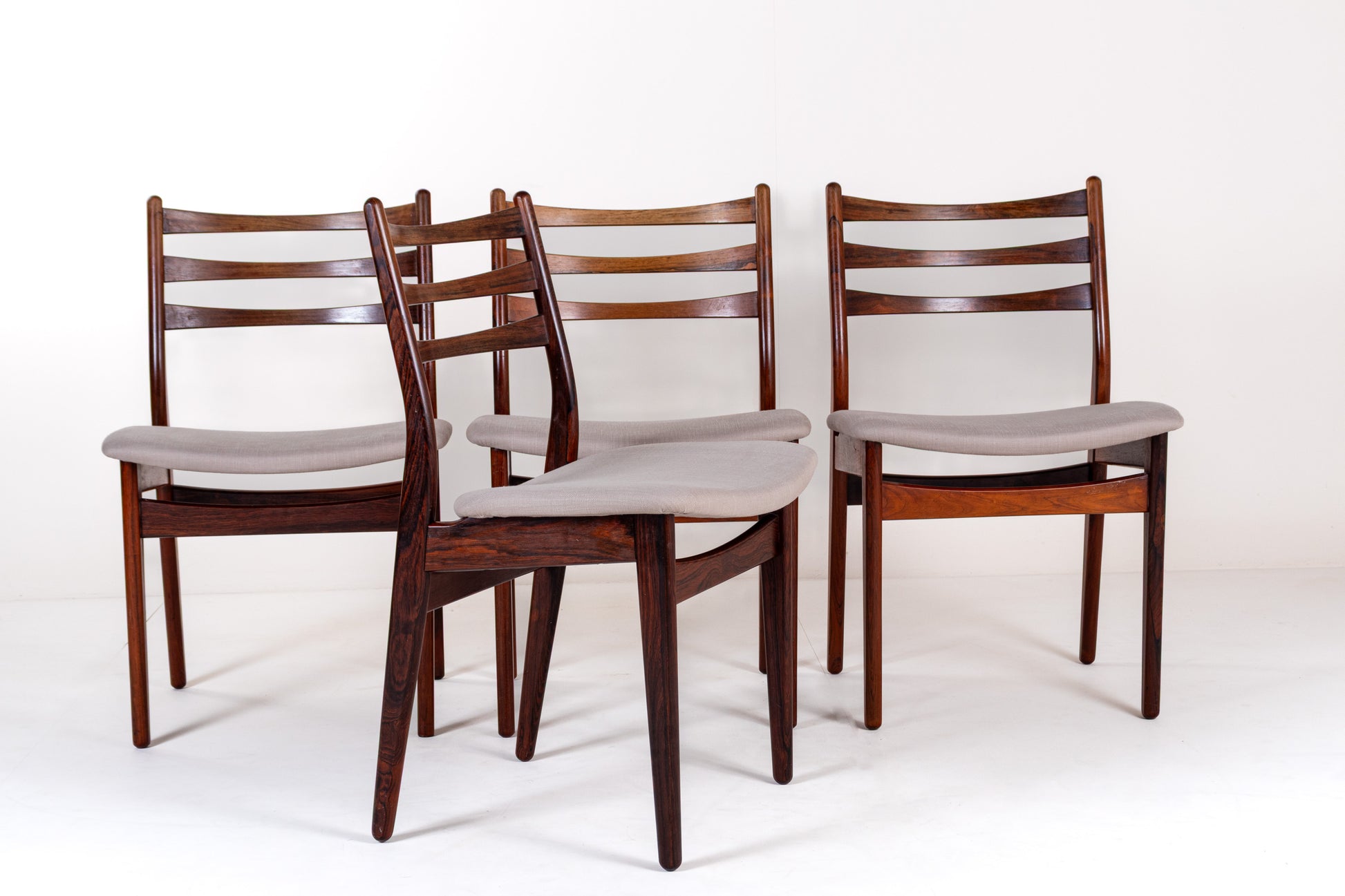 Set of 4 Danish mid-century rosewood dining chairs