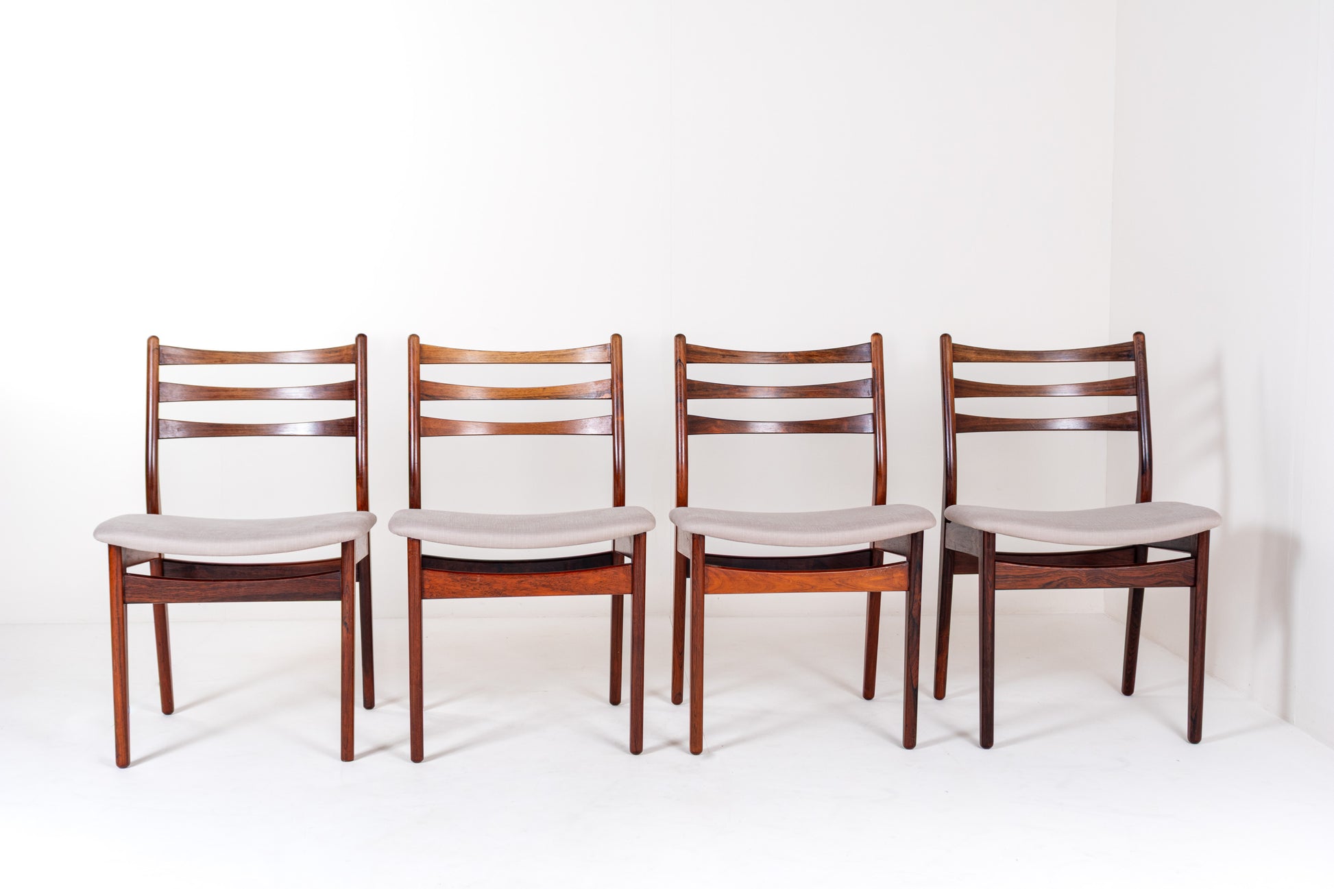 Set of 4 Danish mid-century rosewood dining chairs