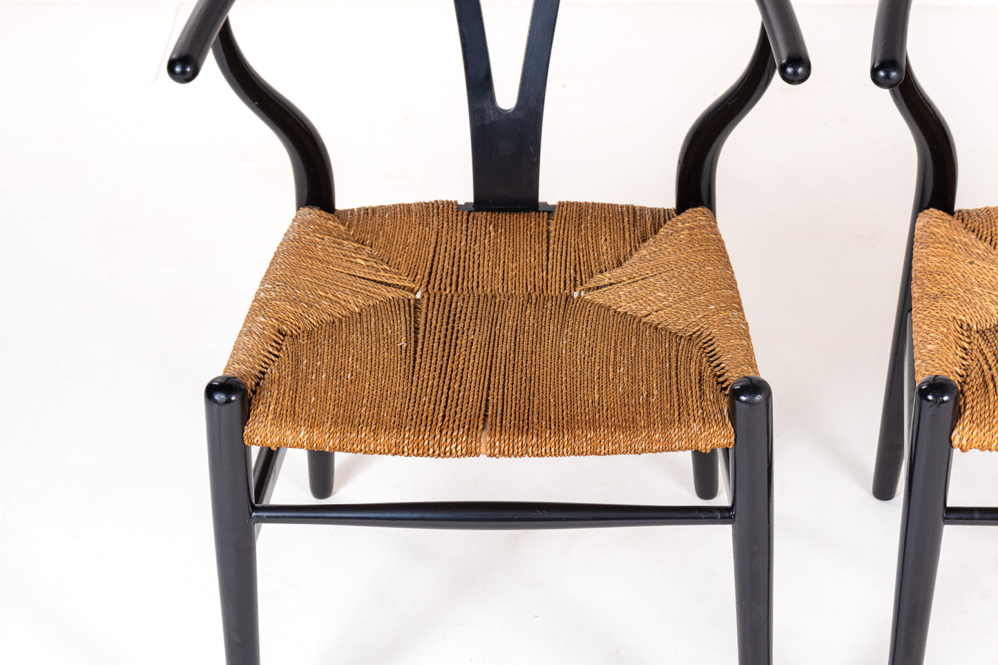 paper cord seat on CH24 Wishbone Chair