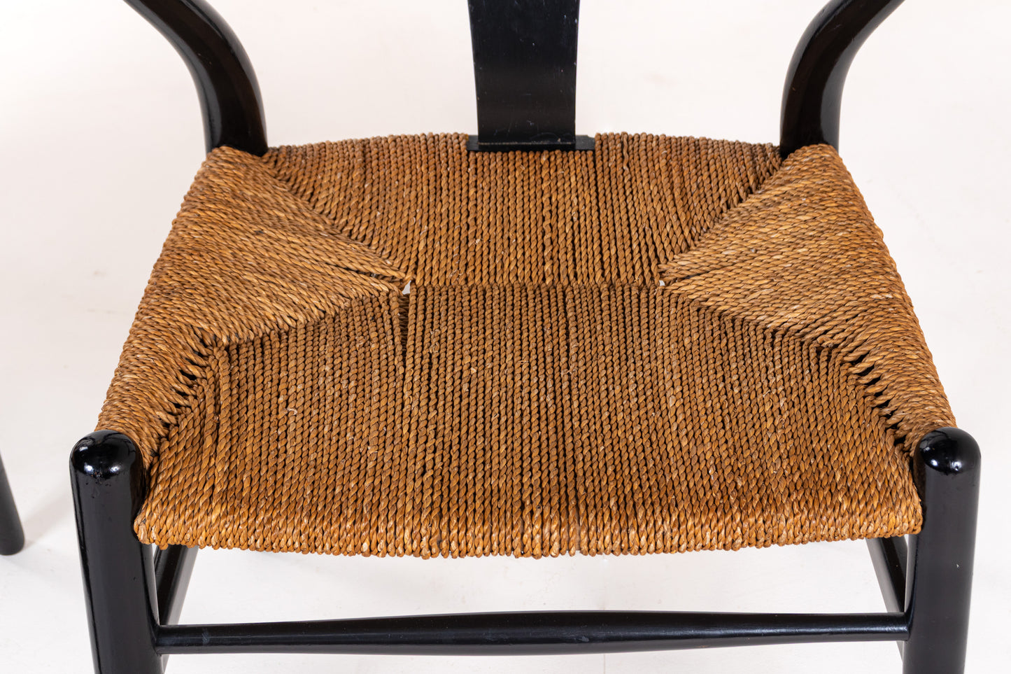 paper cord seat on CH24 Wishbone Chair