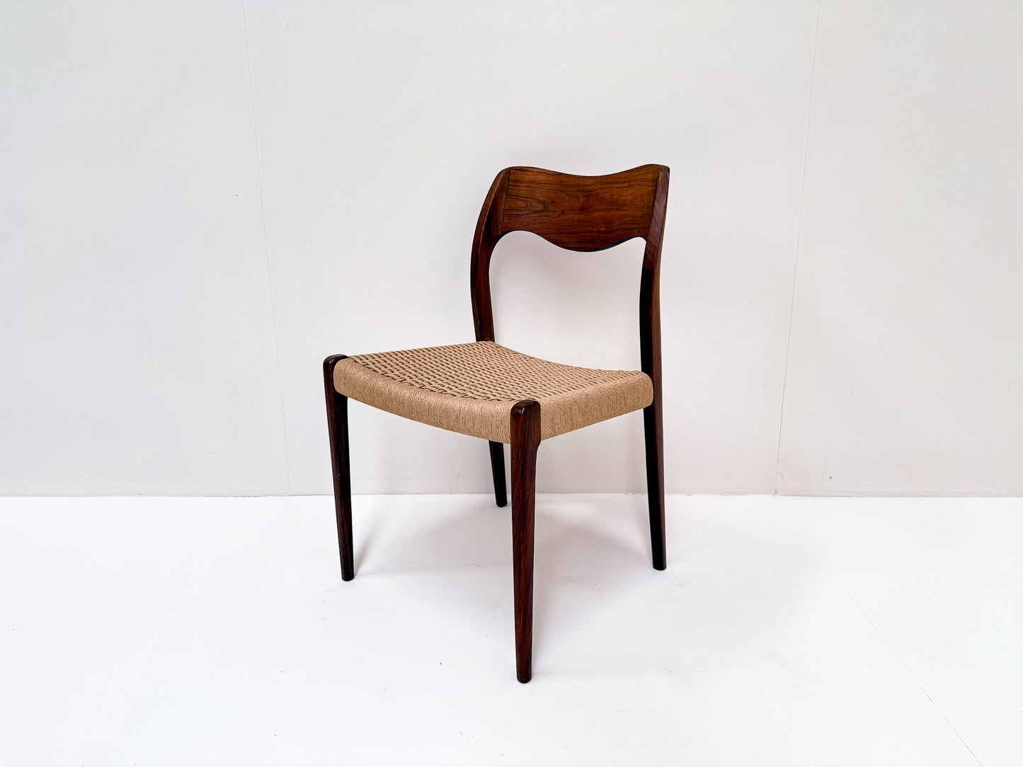 Set of 7 Niels Møller Model 71 Rosewood Dining Chairs, Denmark 1960s
