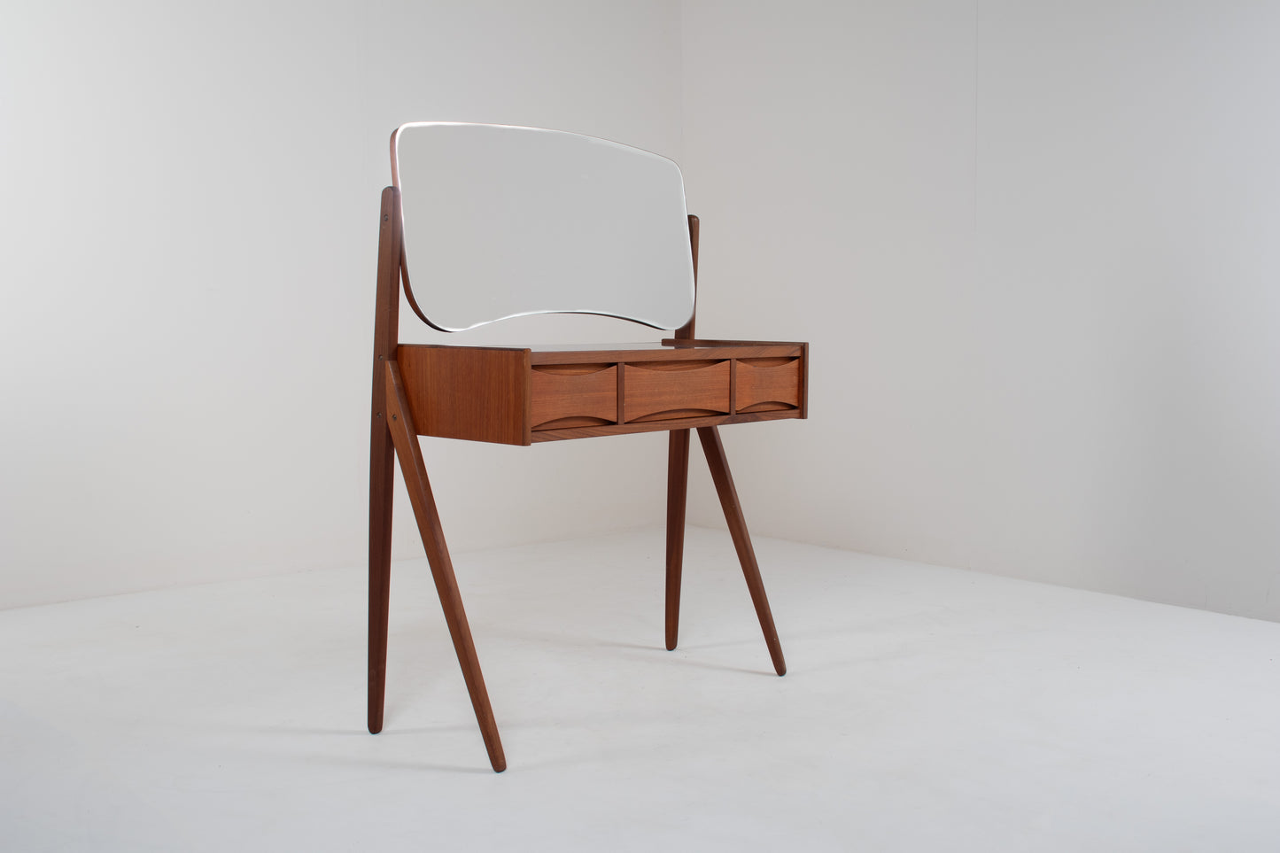 Teak vanity with mirror mid-century Danish design A. Vodder