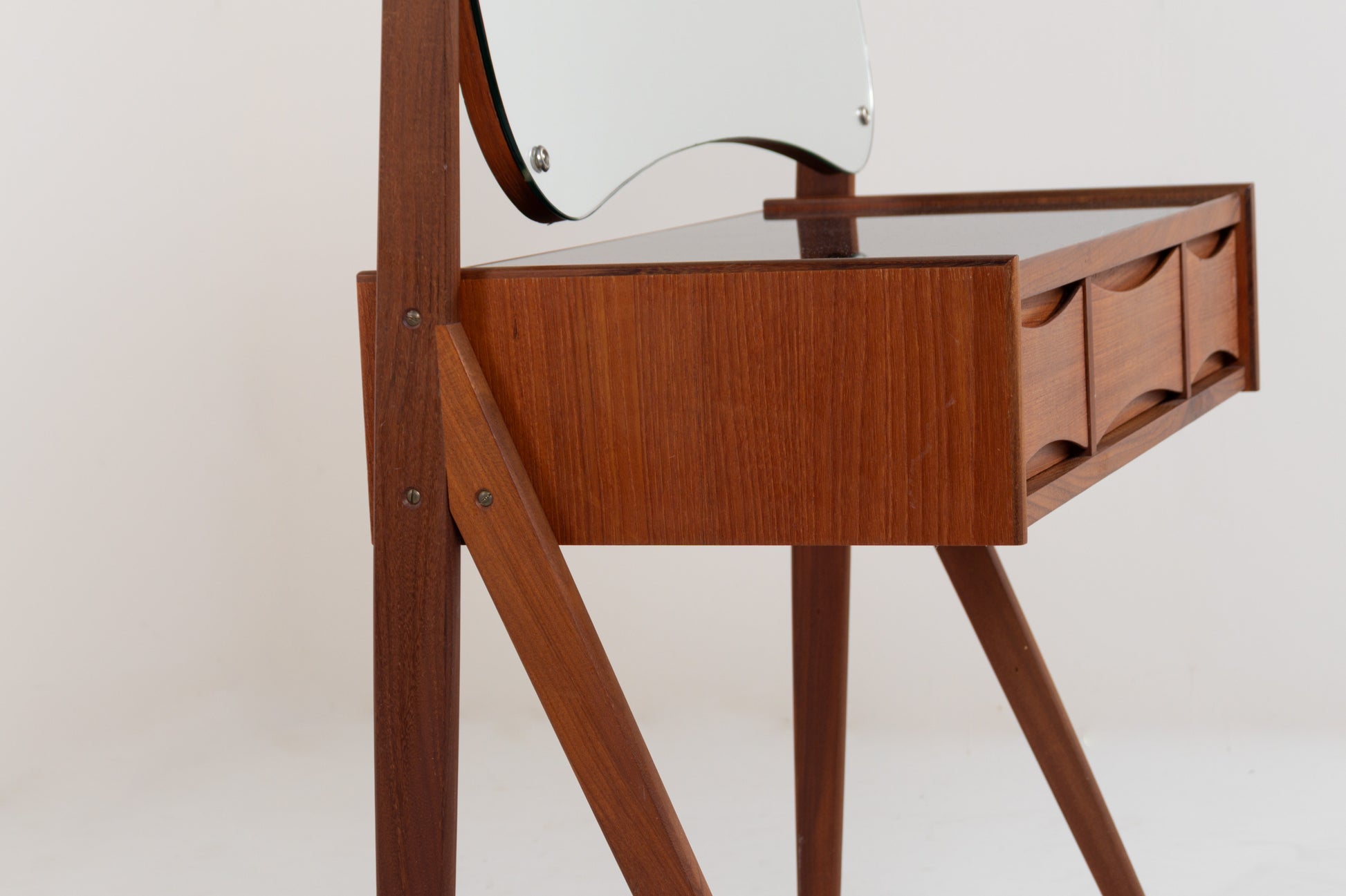 Scandinavian modern teak dressing table vintage 1960s