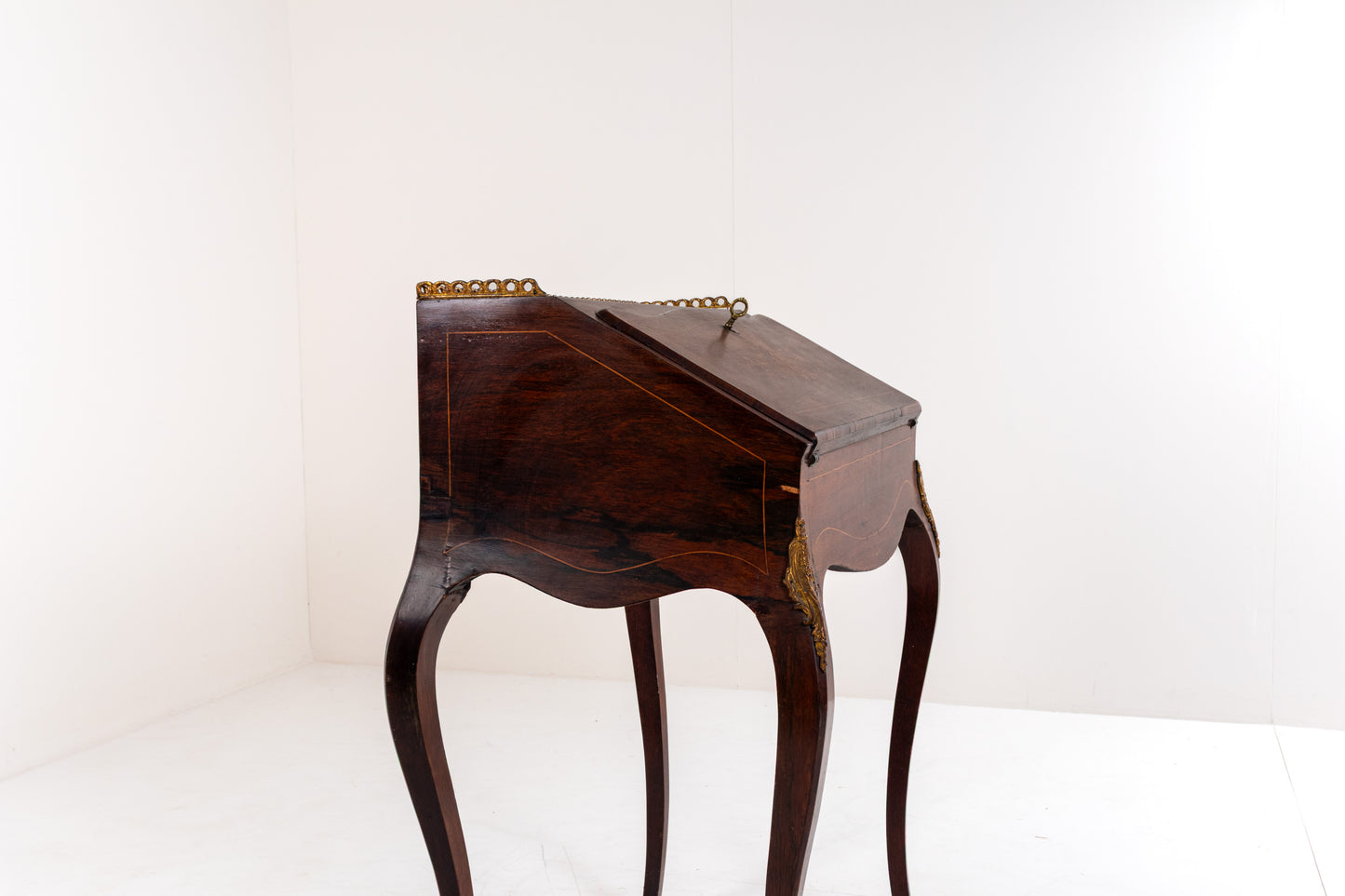 Antique Louis XV-Style Inlaid Ladies Writing Desk / Secretaire, 19th Century