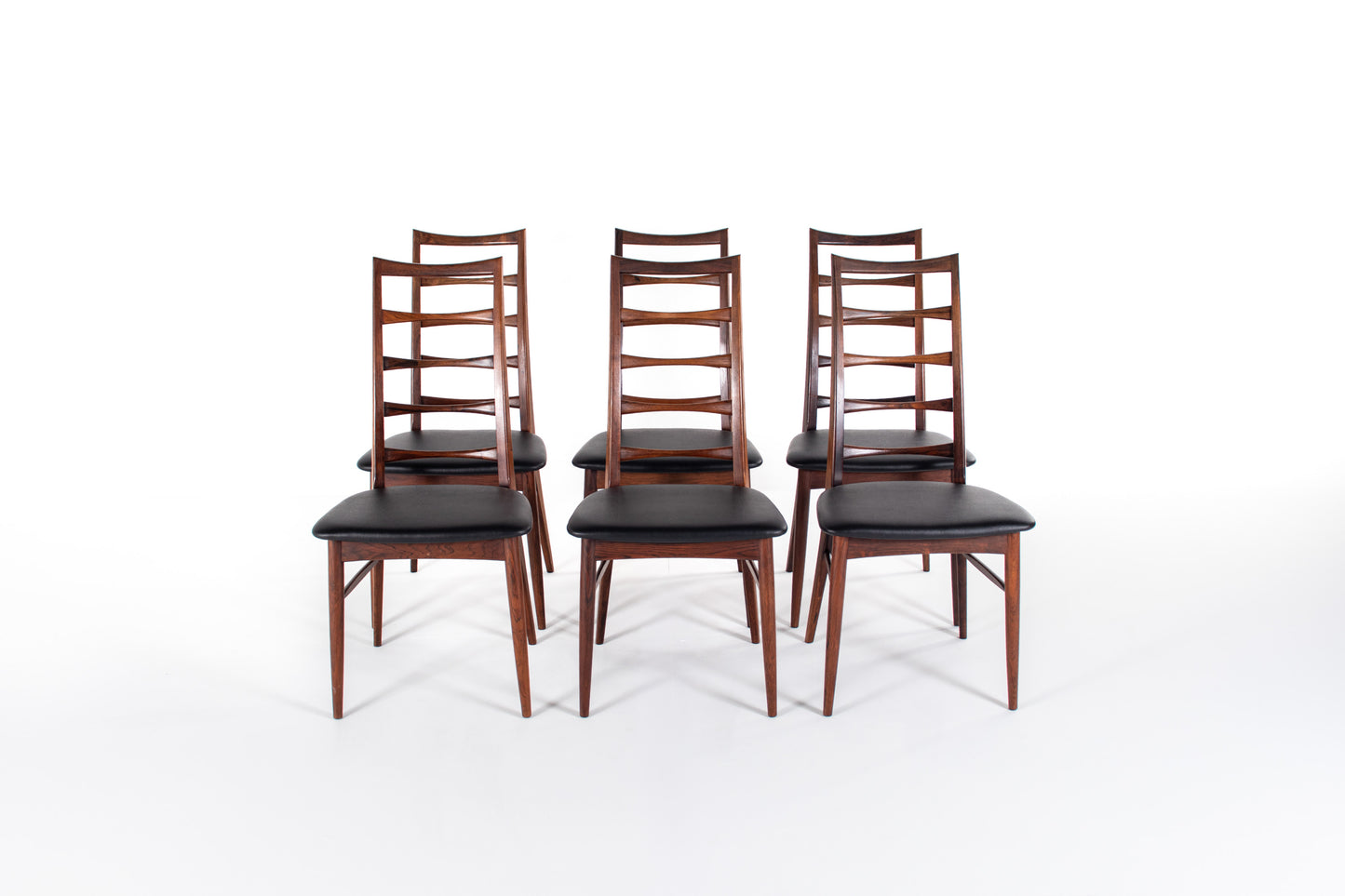 Vintage Danish Lis dining chair by Niels Koefoed with ladder-back design