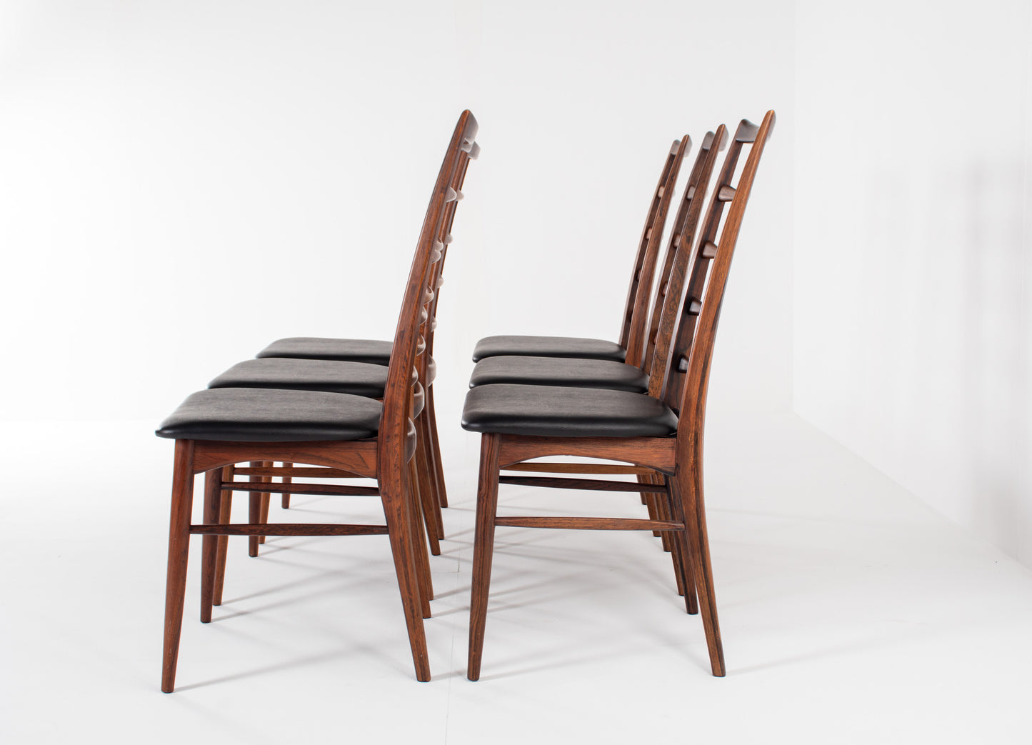 Set of 6 Niels Koefoed “Lis” Dining Chairs for Hornslet Møbelfabrik, Denmark, 1960s