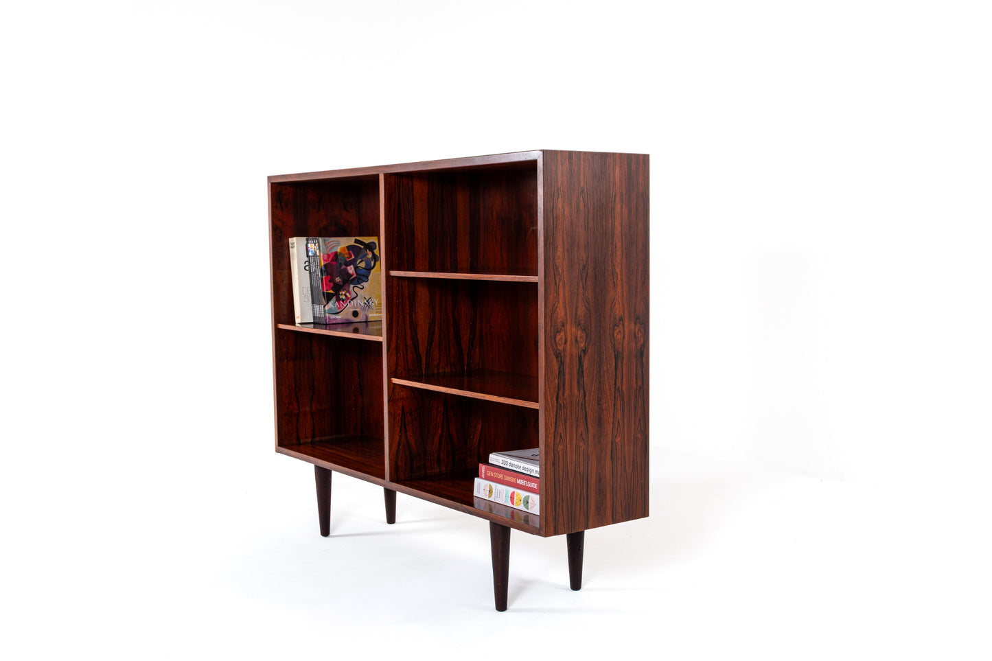 1960s Danish rosewood bookshelf with shelves by Omann Jun