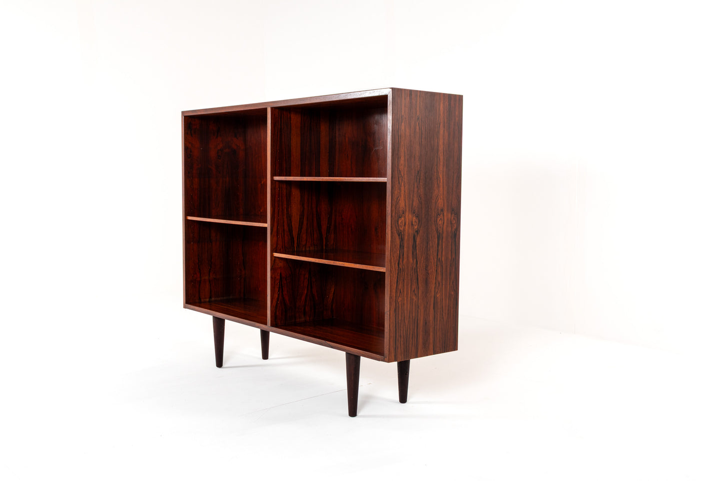 Omann Jun Model 9 rosewood bookcase with adjustable shelves