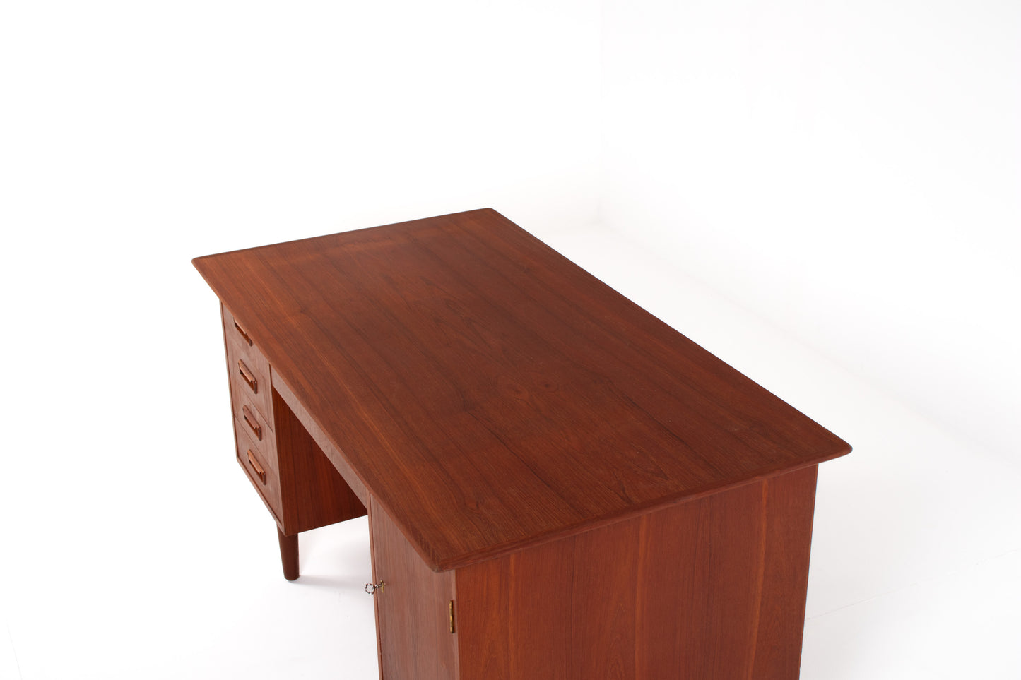 Mid-Century Danish Teak Desk with Bookcase Back, 1960s