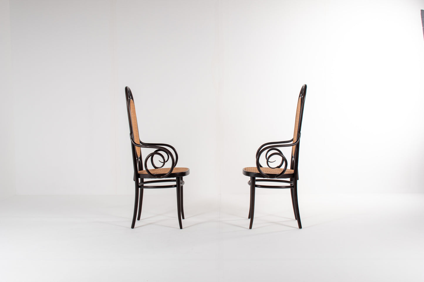 Side view of Thonet bentwood armchair