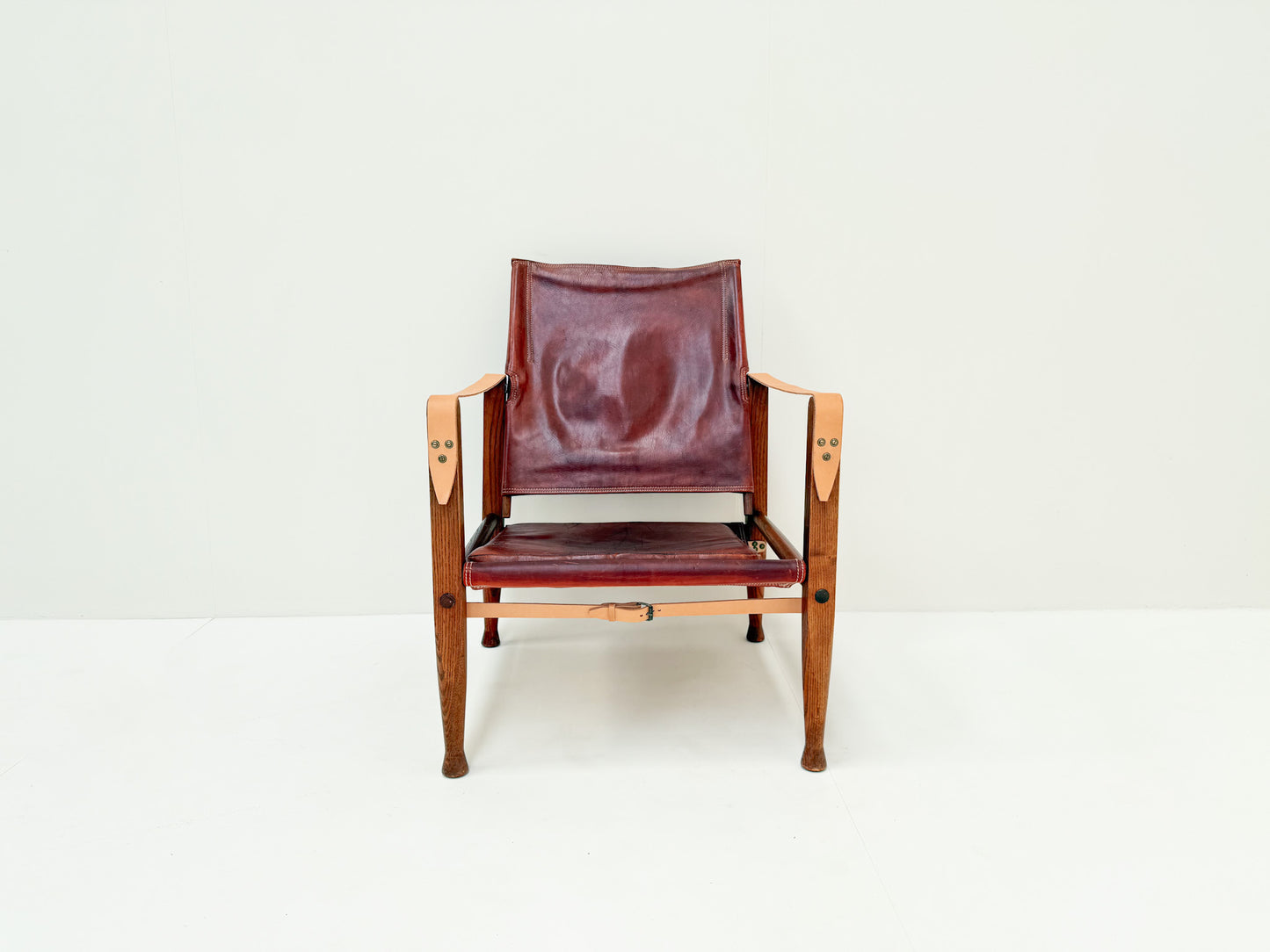 Kaare Klint Danish safari chair leather mid-century modern design