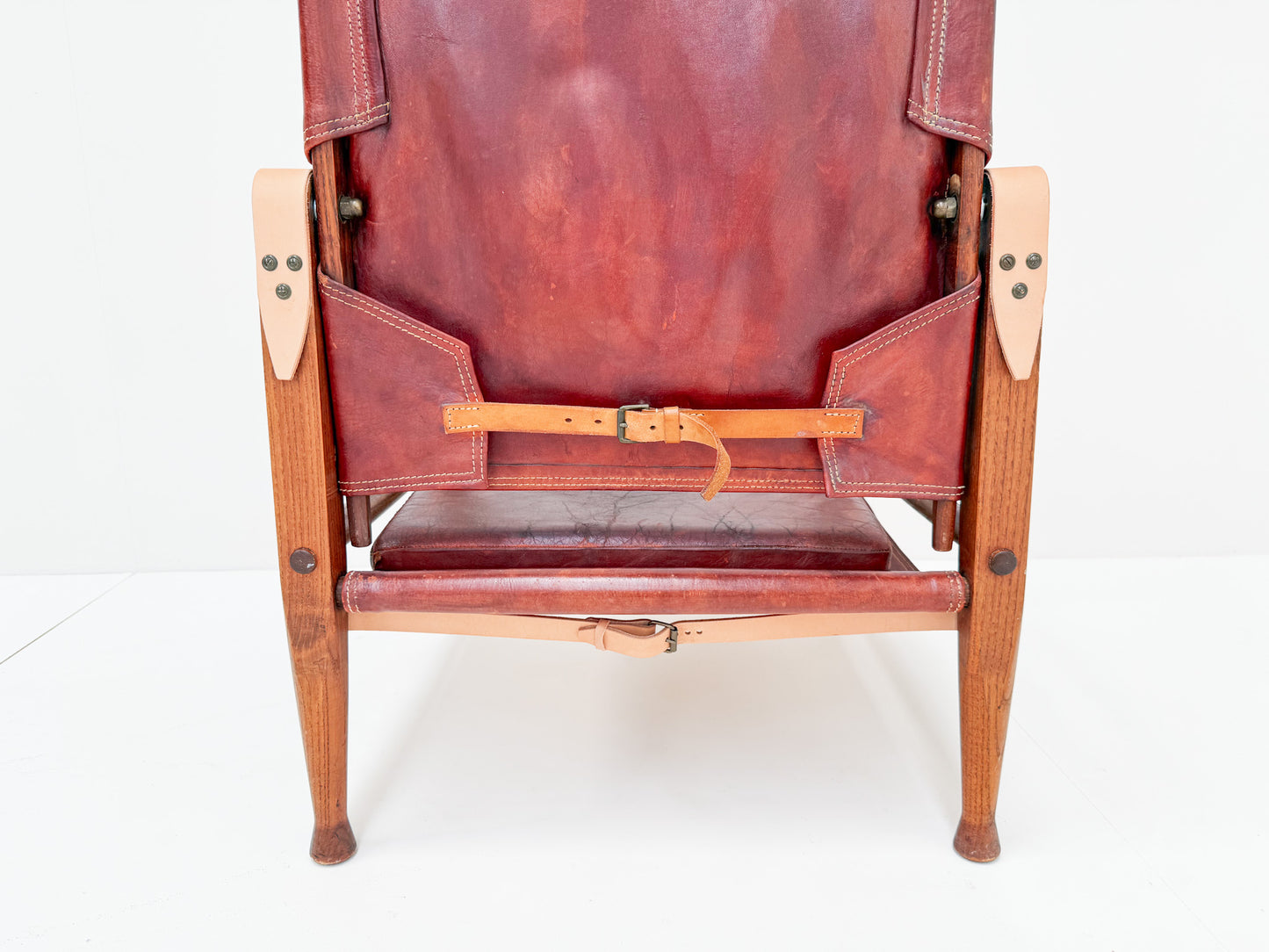 Vintage Kaare Klint for Rud Rasmussen KK47000 Safari Chair in Leather, Denmark