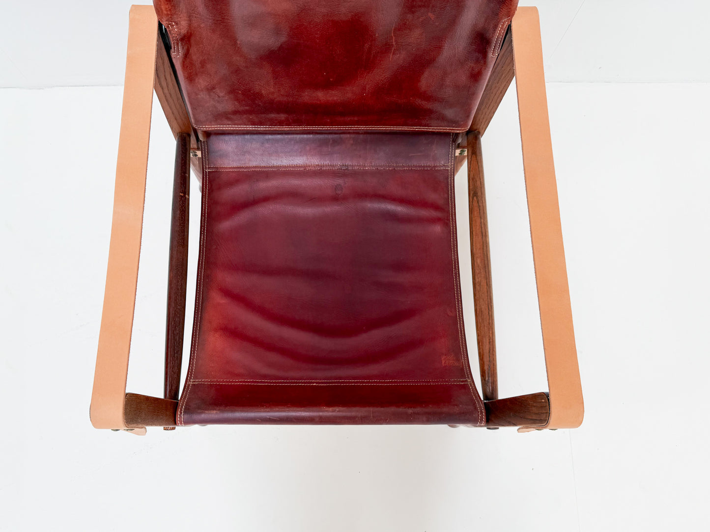 Vintage Kaare Klint for Rud Rasmussen KK47000 Safari Chair in Leather, Denmark