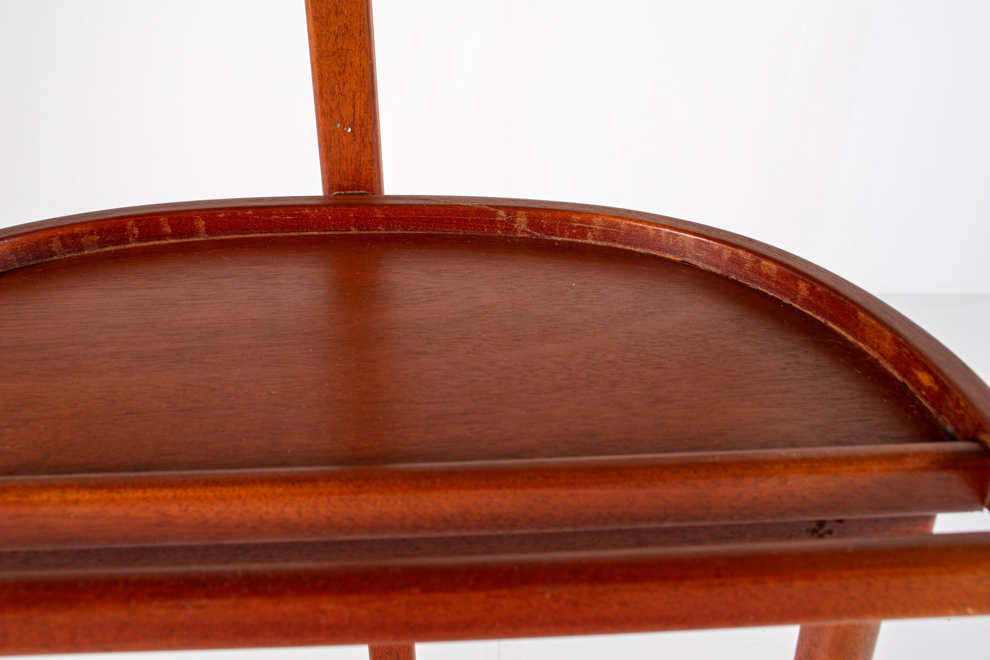 Teak dressboy with top tray and lower shelf