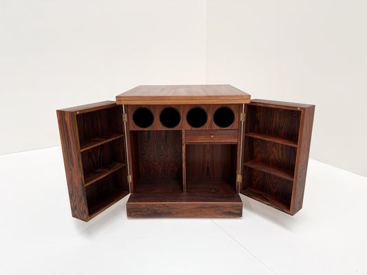 Vintage Mid-Century Rosewood Cube Bar Cabinet - Torbjørn Afdal for Bruksbo
