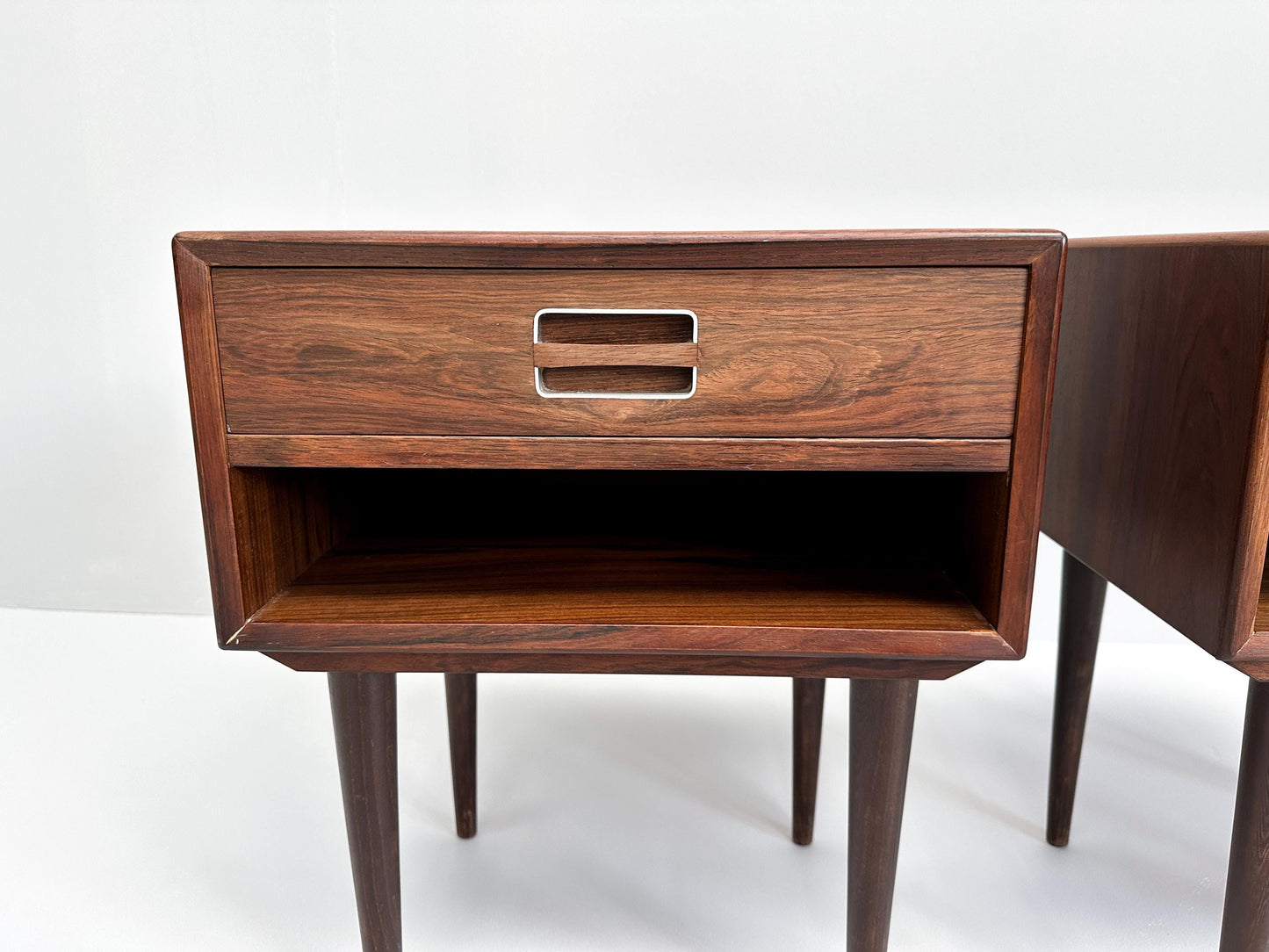 Vintage Rare Set of 2 Rosewood Nightstands by Johannes Andersen for Dyrlund 1960s